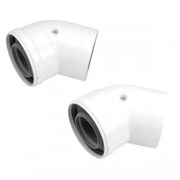 Viessmann Vitodens 45° Elbows (Pair) 1 Viessmann Vitodens 45° Elbows (Pair)