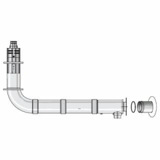 Grant White System High Level Adjustable 1.2m Flue Kit With 90° Elbow And Terminal 26-70kW - HLK0290200 1 Grant White System High Level Adjustable 1.2m Flue Kit With 90° Elbow And Terminal 26-70kW - HLK0290200