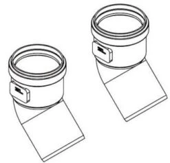 Ideal High Level 45° Elbows (Pair) 203230