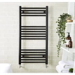 Kartell K-Rail 22mm Heated Towel Rail Black 400mm