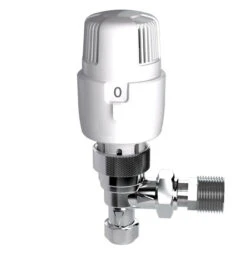 Inta I-therm Angled TRV White And Chrome 15mm
