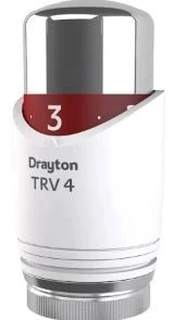 Drayton TRV4 Classic Straight White/CP Head 15mm - 07 05 151