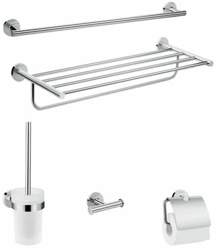Hansgrohe Logis Universal Extended Bathroom Accessory Pack (5 Piece) 41728000 1 Hansgrohe Logis Universal Extended Bathroom Accessory Pack (5 Piece) 41728000