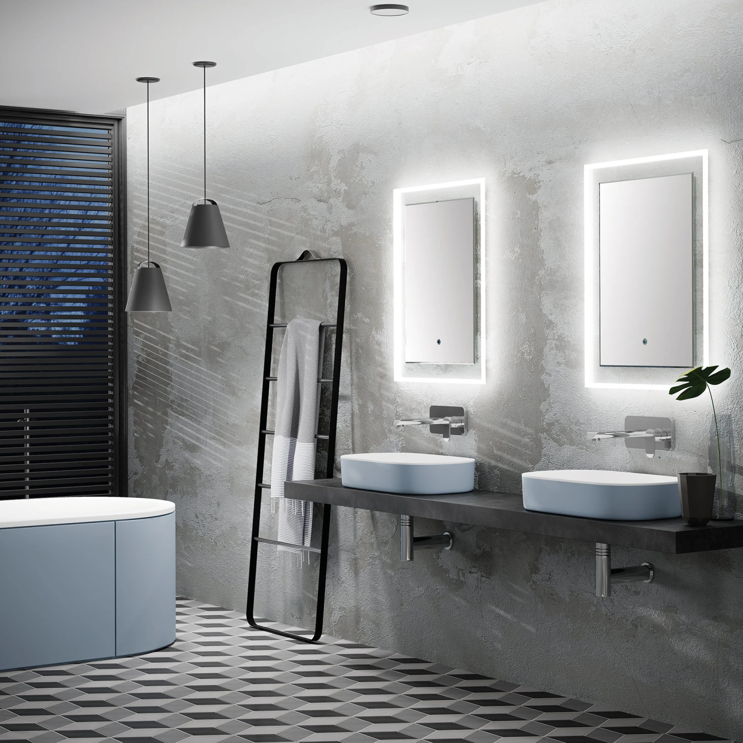 HiB Element 50 LED Bathroom Mirror 2 HiB Element 50 LED Bathroom Mirror - Image 2