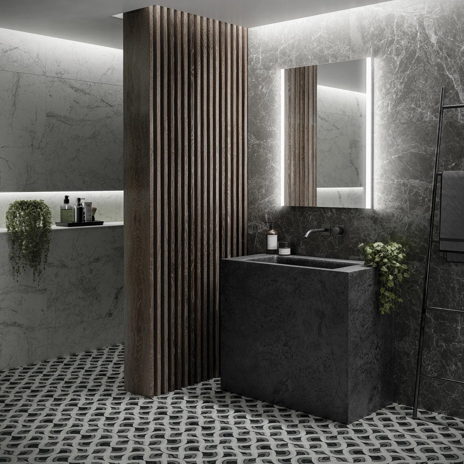 HiB Beam 50 LED Bathroom Mirror 3 HiB Beam 50 LED Bathroom Mirror - Image 3