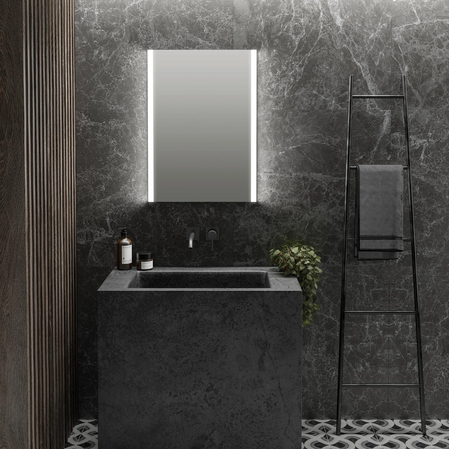 HiB Beam 60 LED Bathroom Mirror 3 HiB Beam 60 LED Bathroom Mirror - Image 3