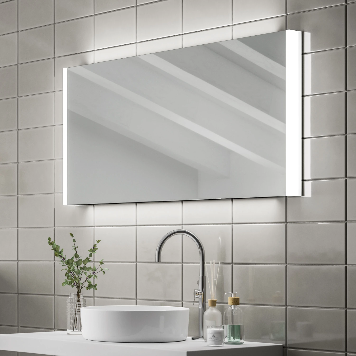 HiB Connect 120 LED Bathroom Mirror 1 HiB Connect 120 LED Bathroom Mirror