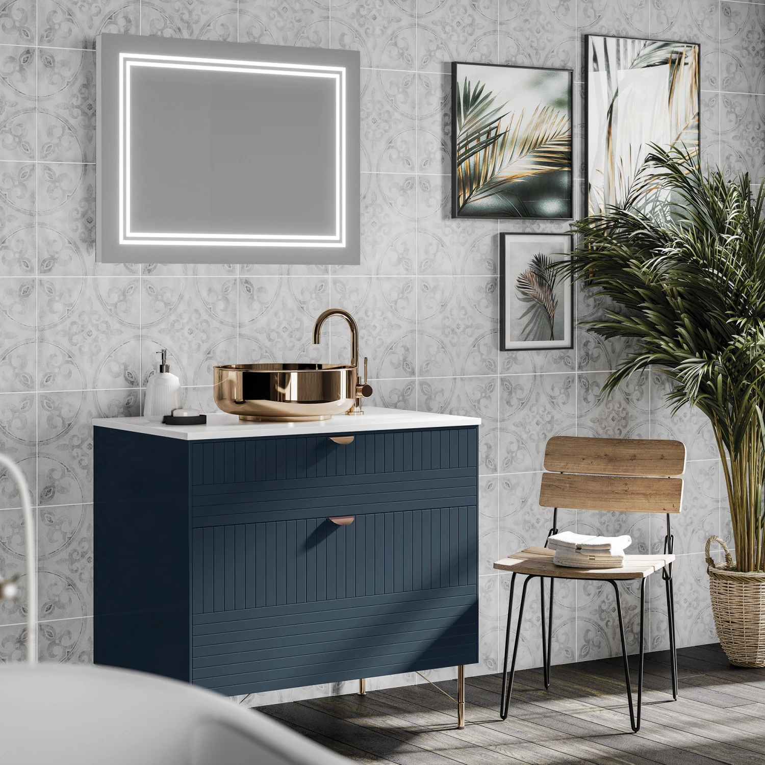 HiB Boundary 80 LED Bathroom Mirror 2 HiB Boundary 80 LED Bathroom Mirror - Image 2