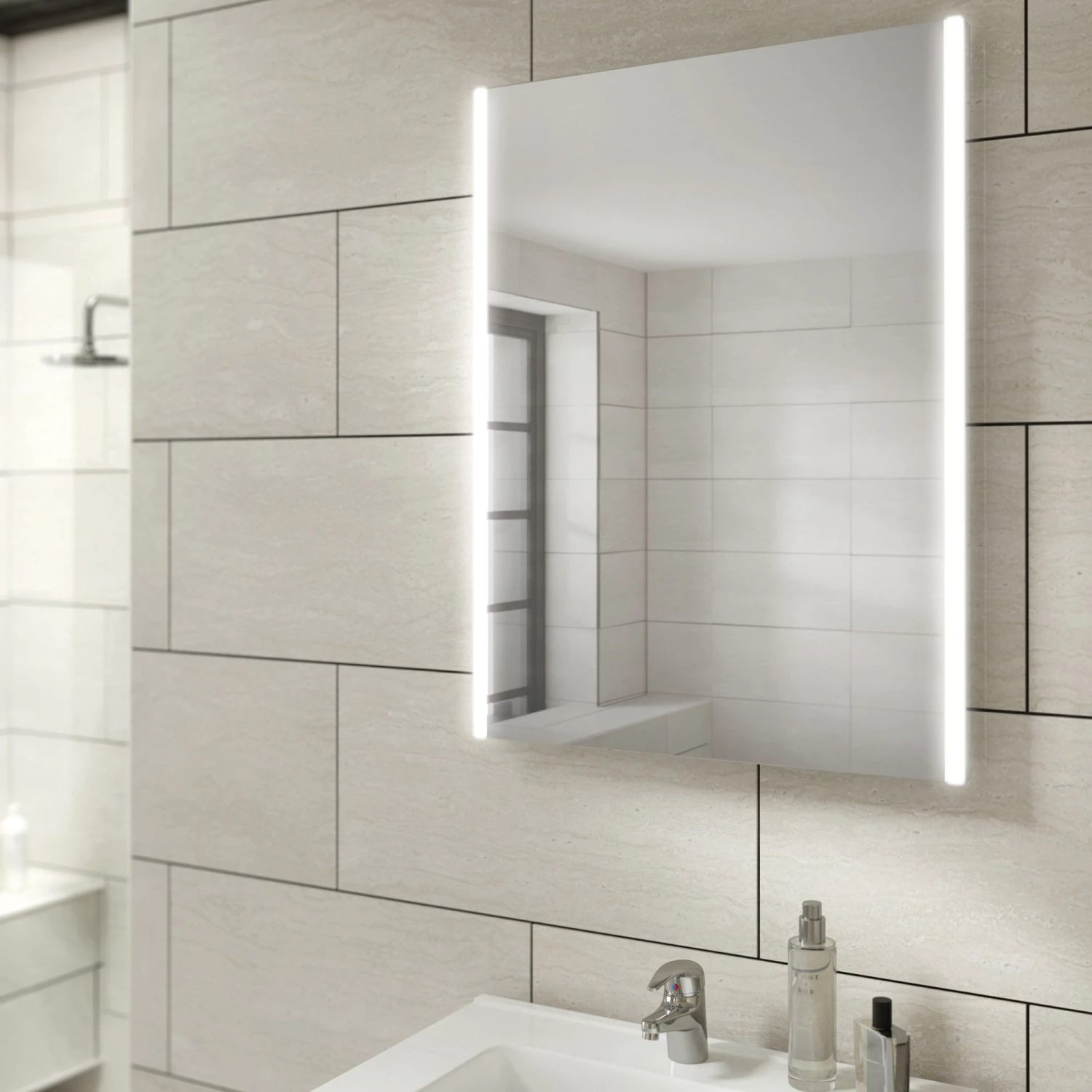 HiB Zircon 60 LED Bathroom Mirror 2 HiB Zircon 60 LED Bathroom Mirror - Image 2