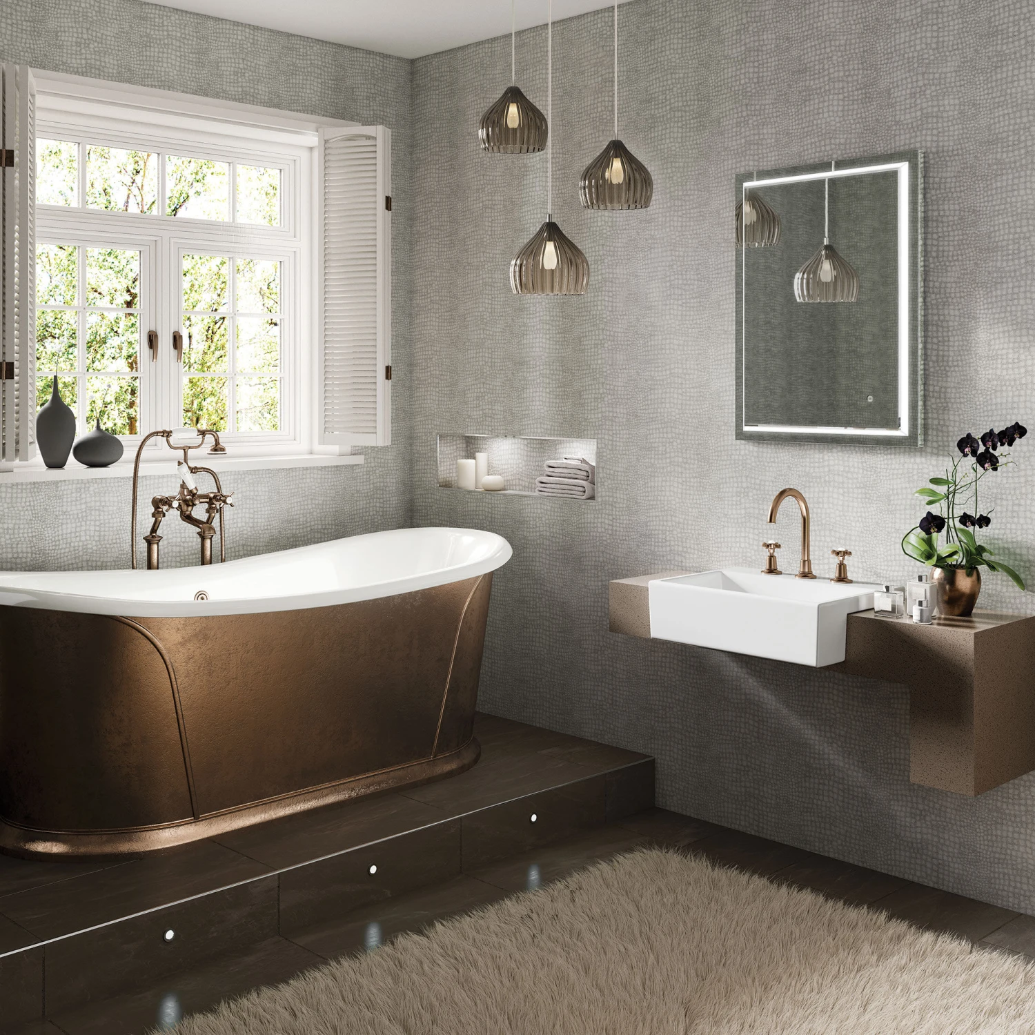 HiB Spectre 60 LED Bathroom Mirror 2 HiB Spectre 60 LED Bathroom Mirror - Image 2