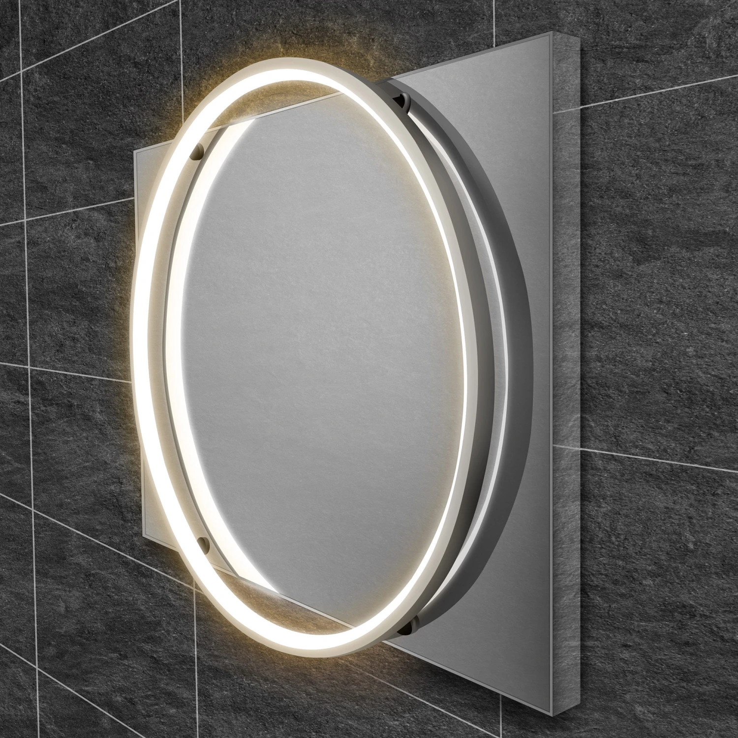 HiB Solas 60 LED Bathroom Mirror With Chrome Frame 1 HiB Solas 60 LED Bathroom Mirror With Chrome Frame
