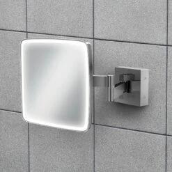 HiB Eclipse Square LED Extending Mirror
