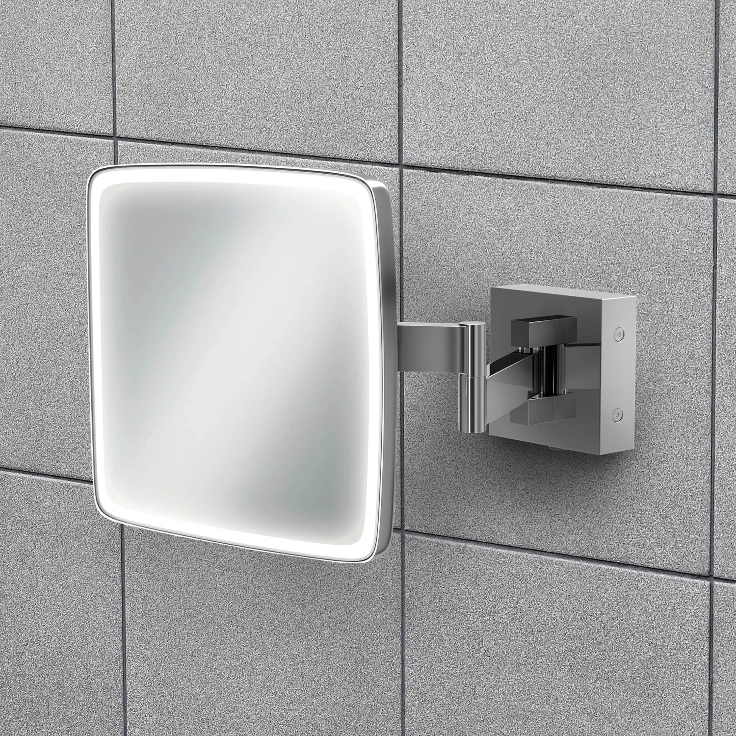 HiB Eclipse Square LED Extending Mirror 1 HiB Eclipse Square LED Extending Mirror