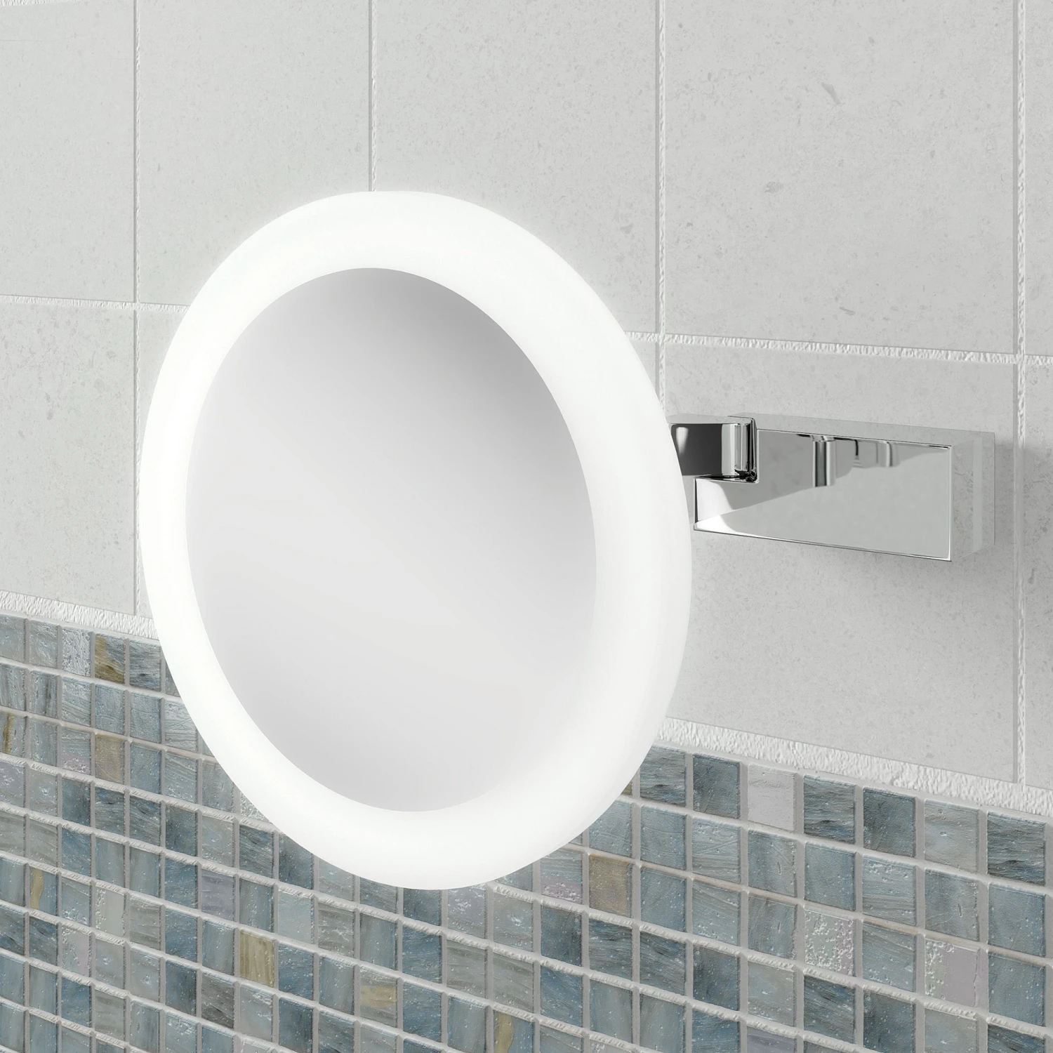 HiB Libra Round Extending Bathroom Mirror 1 HiB Libra Round Extending Bathroom Mirror