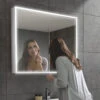 HiB Qubic 80 Mirrored Bathroom Cabinet
