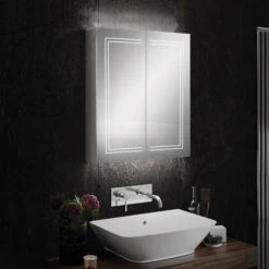 HiB Edge 60 Mirrored Bathroom Cabinet