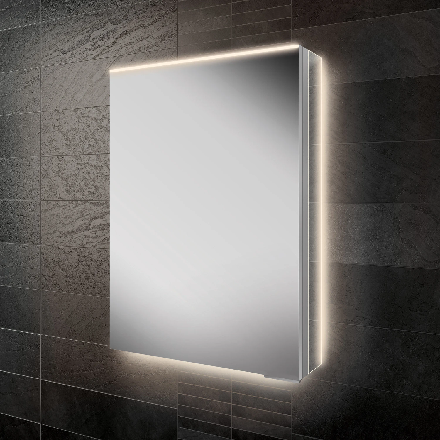 HiB Ether 50 Mirrored Bathroom Cabinet 1 HiB Ether 50 Mirrored Bathroom Cabinet