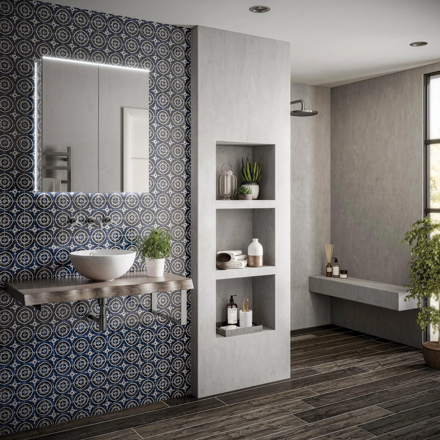 HiB Ether 80 Mirrored Bathroom Cabinet 2 HiB Ether 80 Mirrored Bathroom Cabinet - Image 2