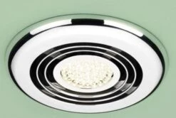 HiB Turbo Inline Fan With Warm White LED Chrome - 33900