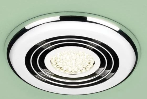 HiB Turbo Inline Fan With Warm White LED Chrome - 33900 1 HiB Turbo Inline Fan With Warm White LED Chrome - 33900