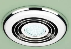 HiB Turbo Inline Fan With Cool White LED Chrome - 32300