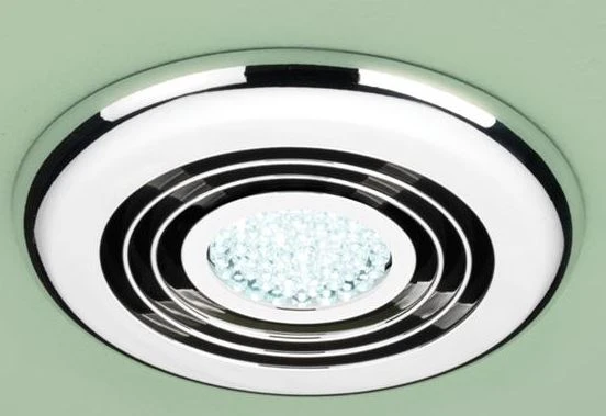 HiB Turbo Inline Fan With Cool White LED Chrome - 32300 1 HiB Turbo Inline Fan With Cool White LED Chrome - 32300