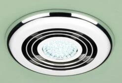 HiB Cyclone Wet Room Inline Fan With Cool White LED Chrome