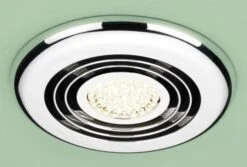 HiB Cyclone Wet Room Inline Fan With Warm White LED Chrome