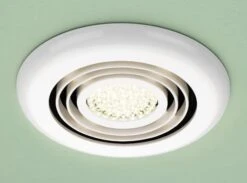 HiB Cyclone Wet Room Inline Fan With Warm White LED White - 33800