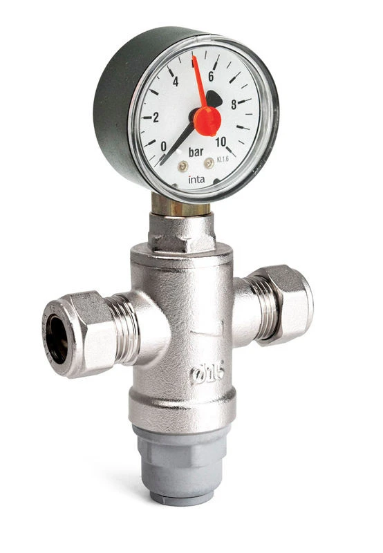 Intatec Mini Pressure Reducing Valve And Gauge 15mm - MINIPRVG 1 Intatec Mini Pressure Reducing Valve And Gauge 15mm - MINIPRVG