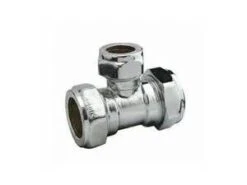 Compression Tee Chrome 22mm X 22mm X 15mm