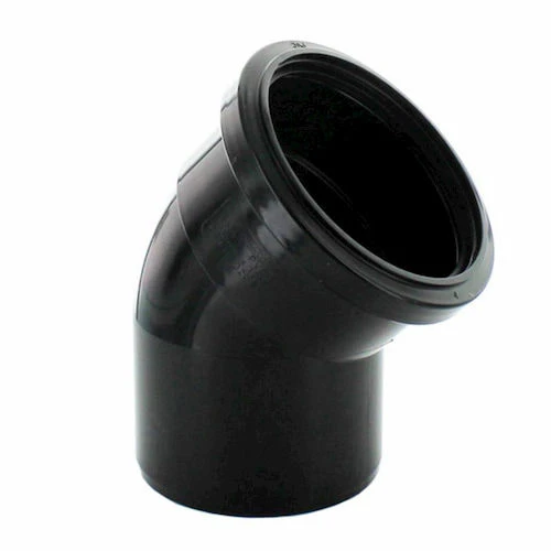 Hunter Single Socket Bend 135° Black 110mm - BS331 1 Hunter Single Socket Bend 135° Black 110mm - BS331