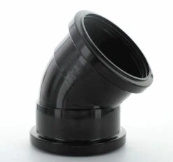 Hunter Double Socket Offset Bend 135° Black 110mm - BS676