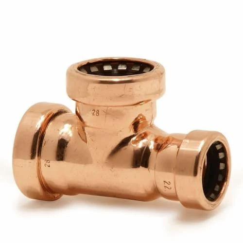 Pegler Tectite Sprint Reduced End Tee 22mm X 15mm X 22mm - TT26 1 Pegler Tectite Sprint Reduced End Tee 22mm X 15mm X 22mm - TT26