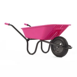 Haemmerlin 5000 GO Polypropylene Wheelbarrow With Pneumatic Tyre Pink 90L