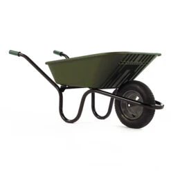 Haemmerlin 5000 GO Polypropylene Wheelbarrow With Pneumatic Tyre Green 90L