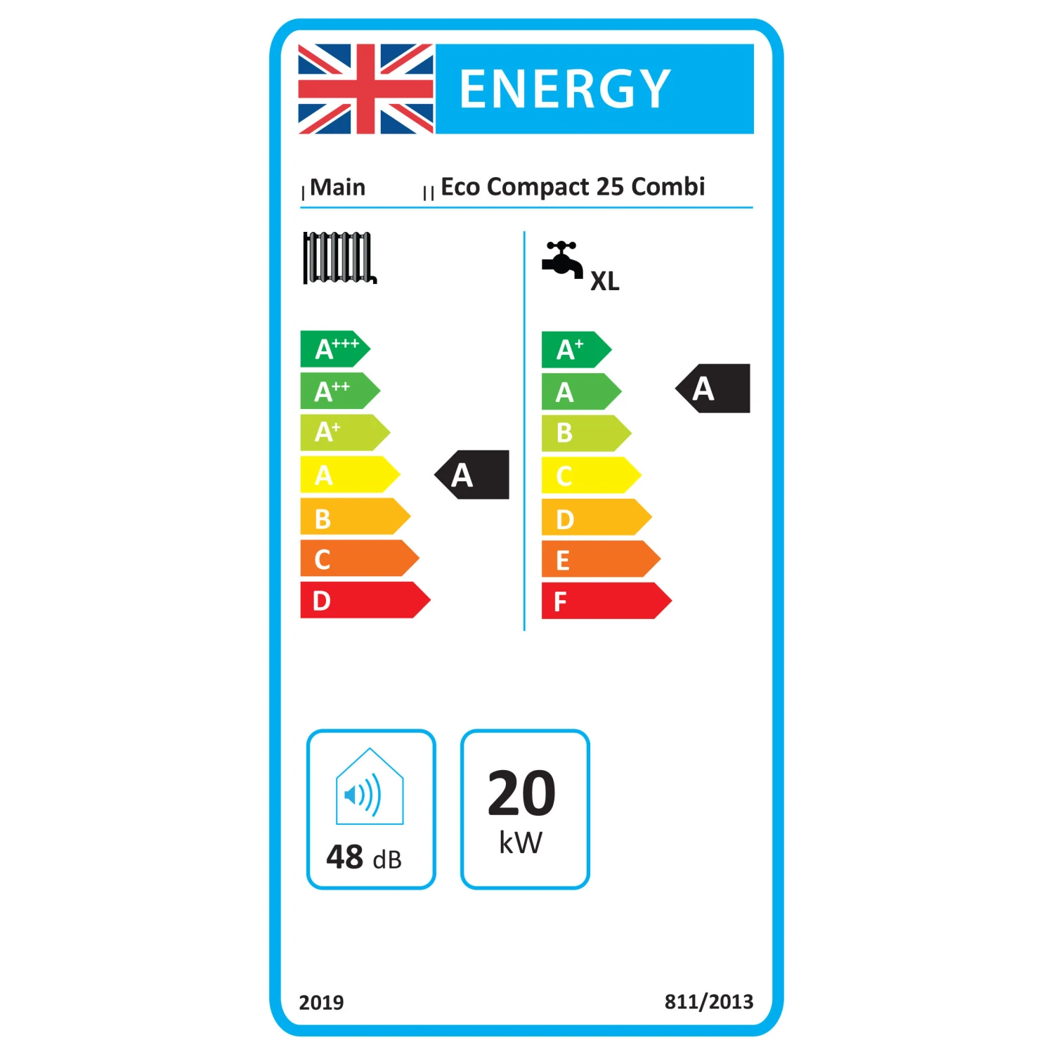 Main Eco Compact Combi Boiler 25kW (5 Year Warranty) 7714519 3 Main Eco Compact Combi Boiler 25kW (5 Year Warranty) 7714519 - Image 3