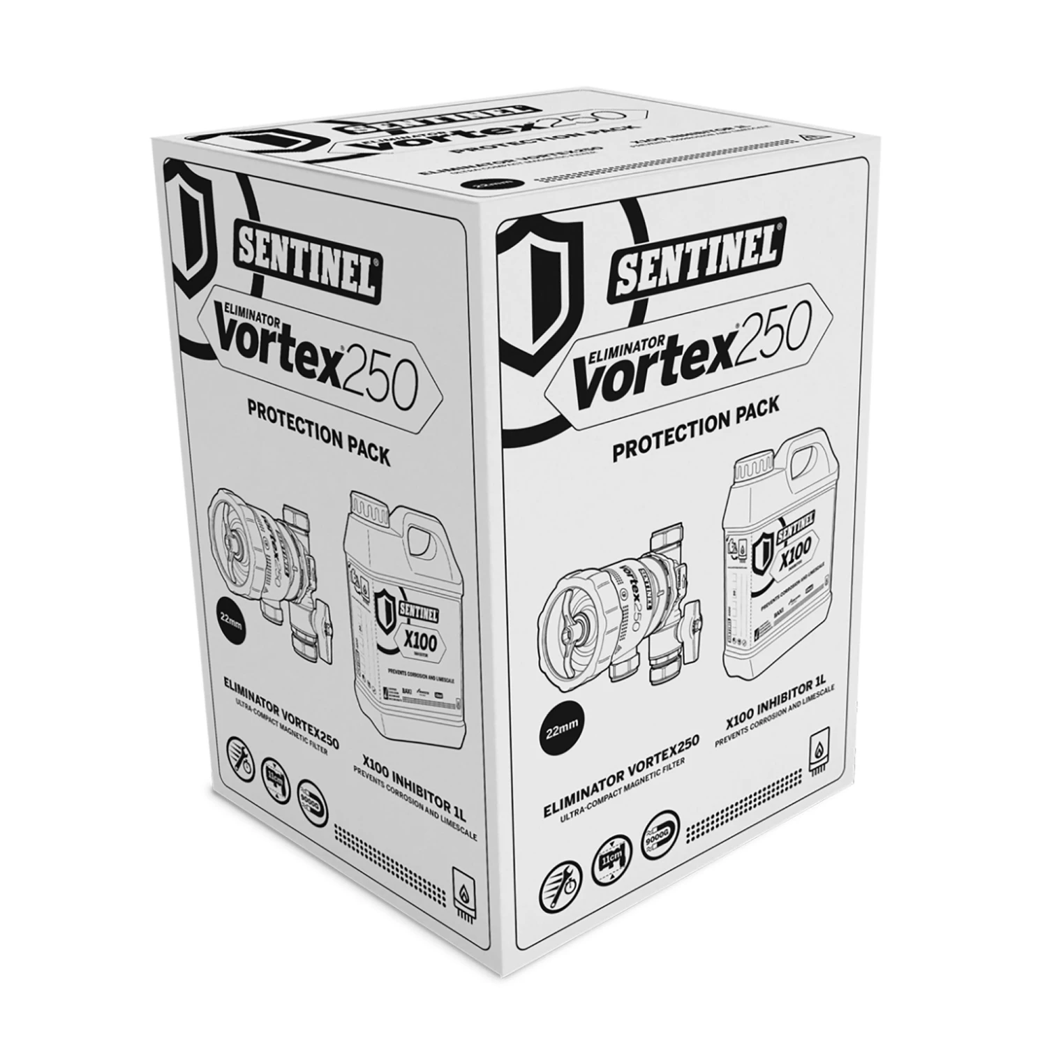 Sentinel Eliminator Vortex 250 Protection Pack - Water Treatment Filter And X100 Inhibitor 22mm 3 Sentinel Eliminator Vortex 250 Protection Pack - Water Treatment Filter And X100 Inhibitor 22mm - Image 3