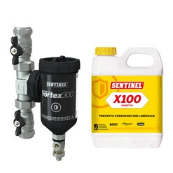 Sentinel Eliminator Vortex 300 Protection Pack - Water Treatment Filter And X100 Inhibitor 22mm