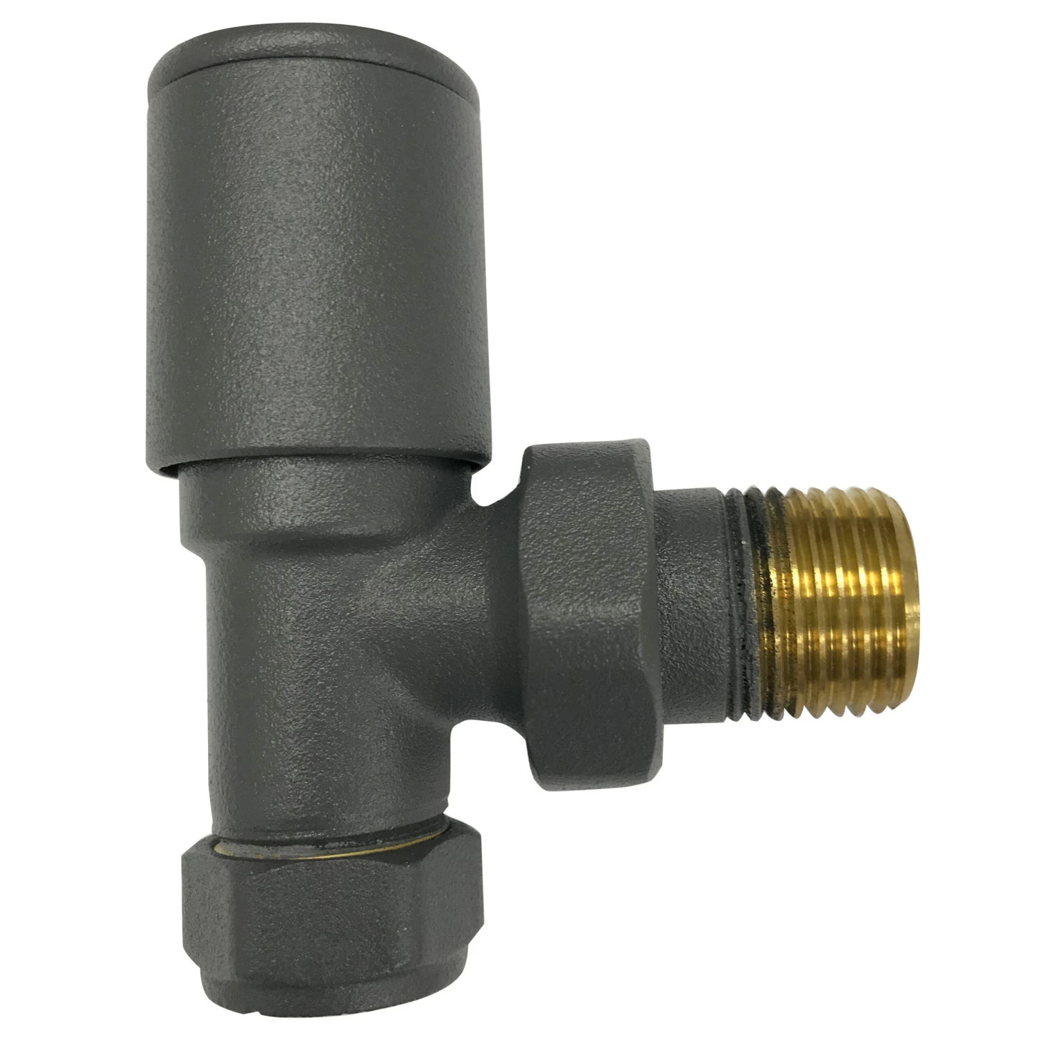 Kartell Straight Manual Radiator Valves (Pair) Anthracite 15mm 1 Kartell Straight Manual Radiator Valves (Pair) Anthracite 15mm