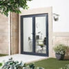 Aluvu External Pre-Finished Glazed French Doors Anthracite Grey 1495mm X 2095mm - ALUFRE5GR