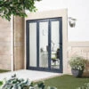 AluVu External Glazed Folding-Sliding Pre-Finished Doors Right Sliding Anthracite Grey