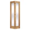 Pattern 10 2-Light Unfinished Bifold Clear Glazed Internal Oak Doors
