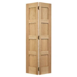 Shaker 4-Panel Bifold Unfinished Internal Oak Doors