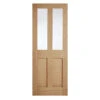 London 2-Light Pre-Finished Oak Internal Door