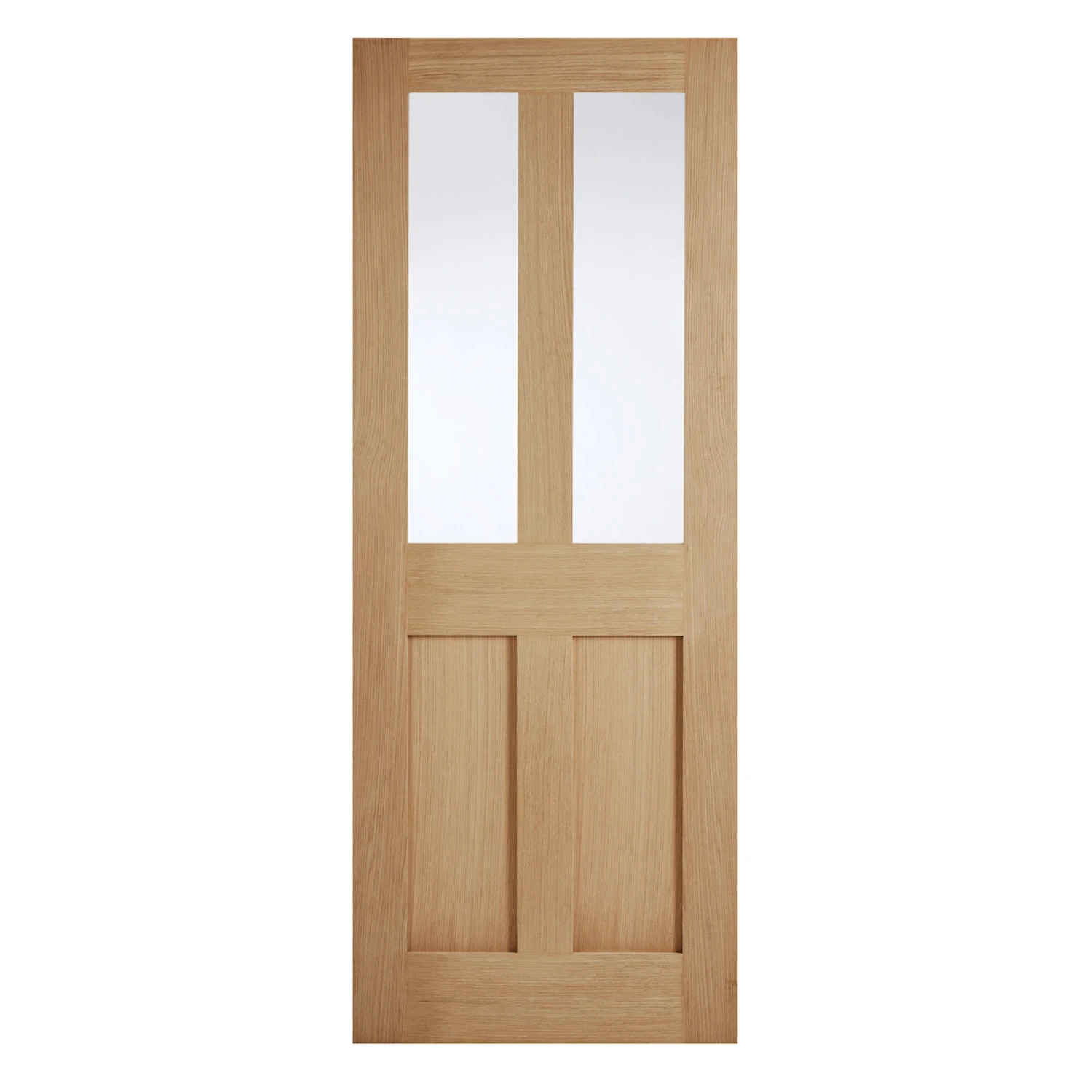 London 2-Light Pre-Finished Oak Internal Door 1 London 2-Light Pre-Finished Oak Internal Door