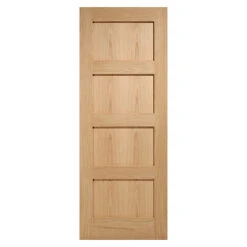 Shaker 4-Panel Pre-Finished Internal Oak Door