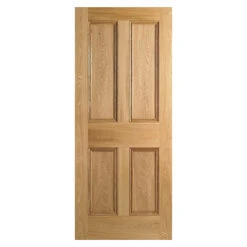 4-Panel Unfinished Internal Oak Door