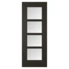 Vancouver 4-Light Pre-Finished Clear Glazed Internal Door Smoked Oak