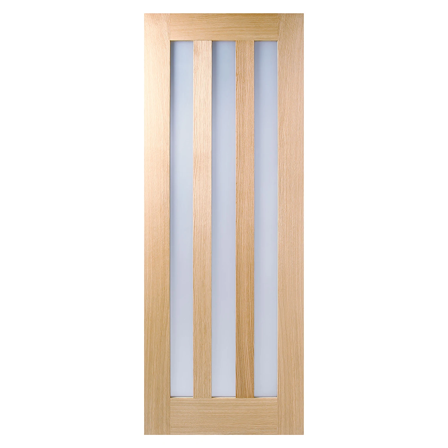 Utah 3-Light Unfinished Frosted Glazed Internal Oak Door 1 Utah 3-Light Unfinished Frosted Glazed Internal Oak Door